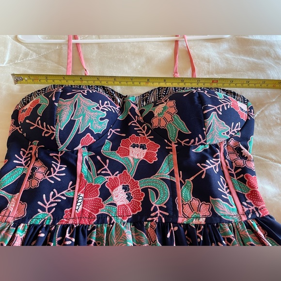Band of Gypsies Floral Coral Pattern Bustier Dress - Picture 8 of 13